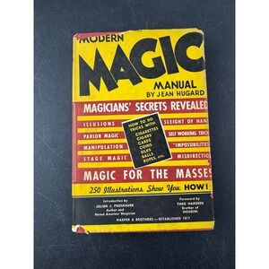 1939 Modern Magic Manual Jean Hugard Harper Brothers Hardcover Magic Tricks Book